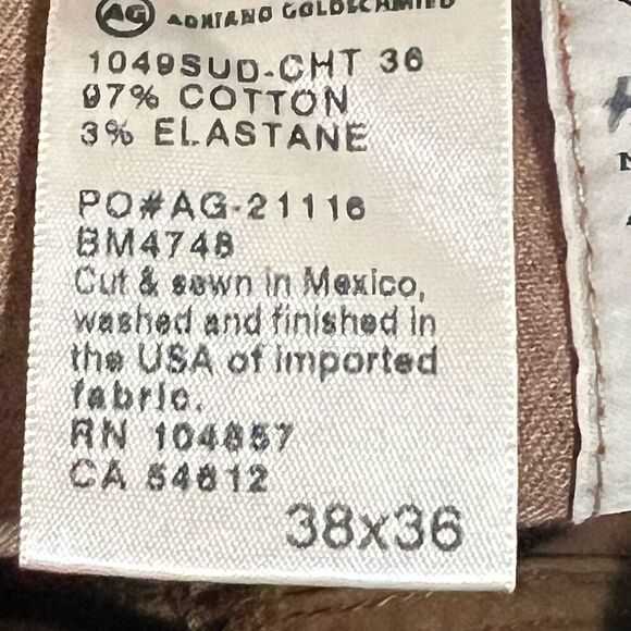 AG Adriano Goldschmied The Protege Men’s 38 X 36 Camel Straight Leg Pants - Picture 5 of 7